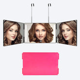 Folding Makeup Mirror with LED Lights and 3‑Way Adjustable Design