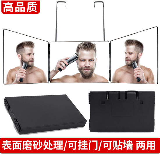 Folding Makeup Mirror with LED Lights and 3‑Way Adjustable Design
