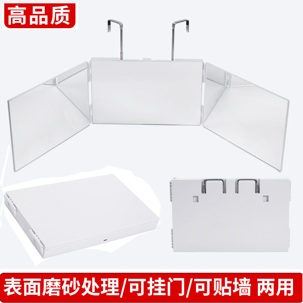 Folding Makeup Mirror with LED Lights and 3‑Way Adjustable Design