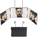 Folding Makeup Mirror with LED Lights and 3‑Way Adjustable Design
