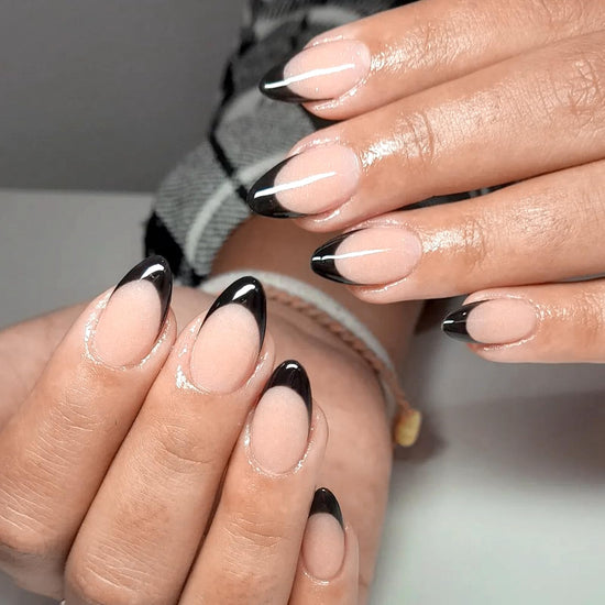 EternalClassic Black French Tip Press on Nails